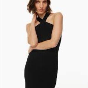 Aritzia Babaton Sculpt Knit  Stretch Black Dress